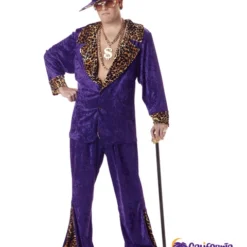 Plus Size Pimp Crushed Includes Hat Costume For Adult