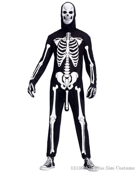 Mens Plus Size Skele-Boner Costume