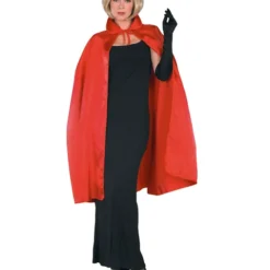 45 Inch Red Satin Cape Costume For Adults