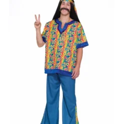 Mens Plus Size Hippie Dude Costume