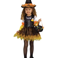 Toddler Lil Candy Corn Witch Costume