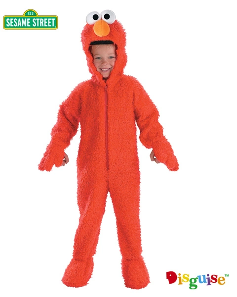 Deluxe Plush Elmo Costume For Toddlers