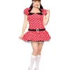 Adult Plus Size 3-PC Miss Mouse Costume